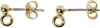 Creativ Company gold stud earrings 13 mm DIY jewelry 10 pieces