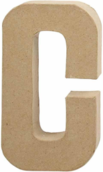 Creativ Company letter paper-mache craft C 20.5cm brown decoration