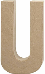 Creativ Company letter craft papier-mache U 20.5cm brown decoration