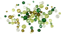 Creativ Company faceted beads toy mix green plastic 170 pieces