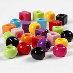 Creativ Company CC Plastic Kralen Mix 11 mm Multi 60 stuks