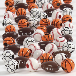 Creativ Company beads sports balls plastic 11-15 mm multicolor 45 gr