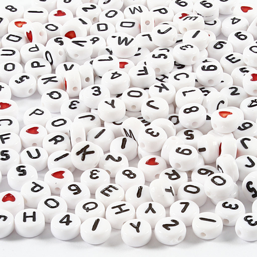 Creativ Company CC Plastic Letterkralen 7 mm Wit 200gr
