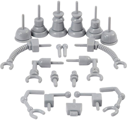 Creativ Company robot parts grey craft set - 19 pieces - clay accessories