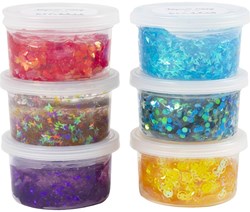 Creativ Company clay Sequin Clay set blue green purple pink 6x60g crafting