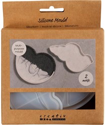 Creativ Company silicone casting mold shell for plaster and resin 2 pcs