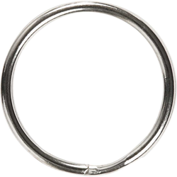 Creativ Company key ring silver 25 mm - set of 8 pieces