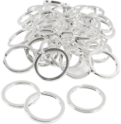 Creativ Company key ring 28 mm silver plated 50 pieces keychain