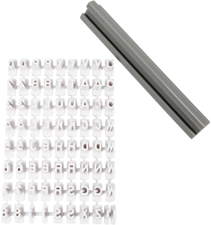 Creativ Company stamp set rubber letters and numbers 6 mm white
