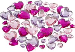 Creativ Company rhinestone hearts purple harmony craft gems 252 pieces