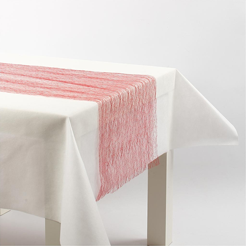 Creativ Company table runner red mesh fabric 10 meters decoration