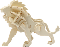 Creativ Company 3D Wooden Puzzle Lion - Construction Kit 18.5x7x7.3 cm