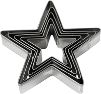 Creativ Company star cookie cutter set - dough and clay 5 pieces