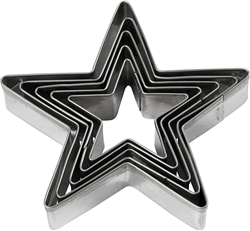 Creativ Company star cookie cutter set - dough and clay 5 pieces