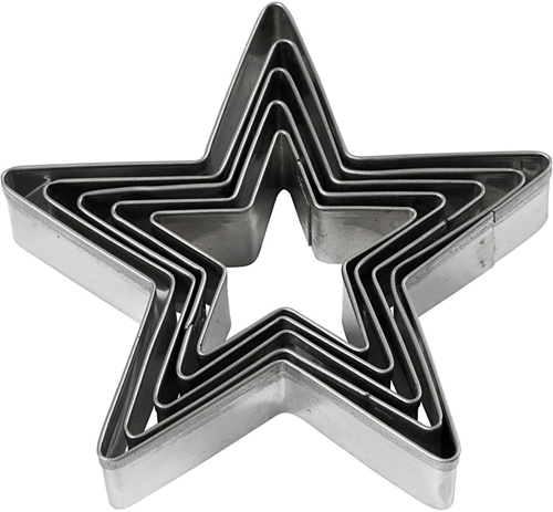 Creativ Company star cookie cutter set - dough and clay 5 pieces
