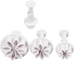 Creativ Company flower cookie cutter stamp set 4 pieces