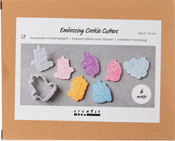 Creativ Company unicorn cookie cutters white 6 pcs - cookies and clay