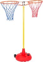 Spordas basketball hoop set Back-To-Back Goals for Big Red Base-3