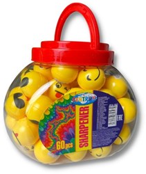 Centrum 60 smiley pencil sharpeners in jar 85397