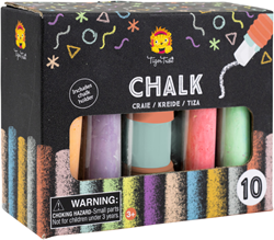 Tiger Tribe sidewalk chalk set - colorful outdoor toy 10-piece