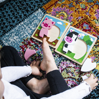 Bigjigs Chunky Lift Out Cow Puzzle-2