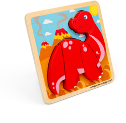 BigJigs wooden puzzle Diplodocus - educational dino toy FSC certified