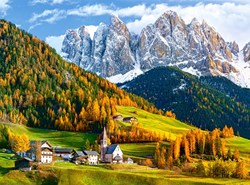 Castorland puzzle landscape Church of St. Magdalena Dolomites 2000 pieces
