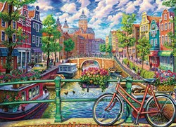 Cobble Hill puzzle 1000 pieces - Amsterdam canal jigsaw puzzle