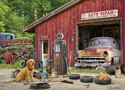 Cobble Hill jigsaw puzzle Auto Repair - 500 pieces puzzle fun