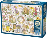 Cobble Hill jigsaw puzzle Busy as a Bee - 500 pieces art flowers-2