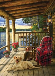 Cobble Hill jigsaw puzzle Cabin Porch - 1000 pieces nature puzzle