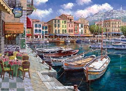 Cobble Hill puzzle Cafe in Cassis - 1000 pieces jigsaw fun