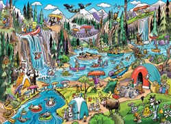 Cobble Hill DoodleTown: Portage Pandemonium - Random Cut - 1,000 pieces