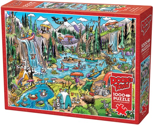 Cobble Hill DoodleTown: Portage Pandemonium - Random Cut - 1,000 pieces-2
