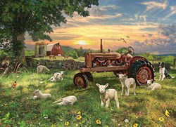 Cobble Hill jigsaw puzzle Field at Sunrise - 1000 piece scenic puzzle