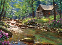 Cobble Hill jigsaw puzzle Fishing Cabin 1000 pieces - adult puzzle