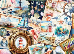 Cobble Hill jigsaw puzzle Seashore Sketchbook - 1000 pieces puzzle