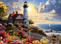 Cobble Hill jigsaw puzzle lighthouse 500 pieces for adults