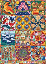 Cobble Hill jigsaw puzzle Christmas quilt - 1000 pieces puzzle fun