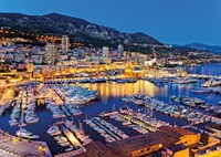 Nathan Jigsaw Puzzle French Regions - Night in Monaco Port 1500 pieces