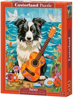 Castorland puzzle Collie, Guitar and the Sea - 500 pieces jigsaw-2