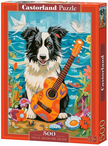 Castorland puzzle Collie, Guitar and the Sea - 500 pieces jigsaw-2