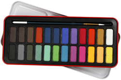 Colortime Colortime Aquarelverf Tabletten Set 24 kleuren