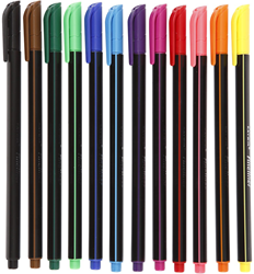 Colortime Colortime Fineliner Set  0,7mm 12 stuks