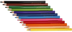 Creativ Company jumbo triangular colored pencils 12 pcs basic colors