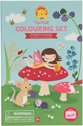Tiger Tribe colouring set forest fairies - creative art kit for kids