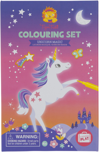 Tiger Tribe unicorn magic colouring book - colouring set with stickers and markers