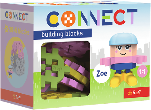 Trefl building blocks Connect Pocket 35 Zoe FSC eco-friendly toy