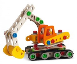 Eichhorn Constructor crawler excavator building set 170 pieces FSC wood toy