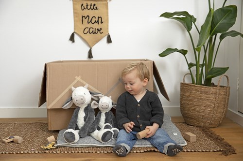 Happy Horse plush Cow Casper 38cm - black-white cuddly toy-2